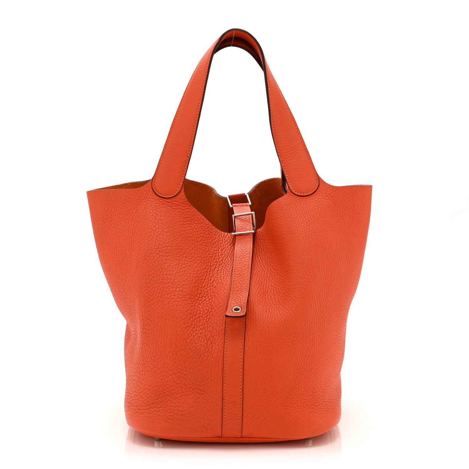 Hermes Taurillon Clemence Picotin 26 GM Orange Poppy 1 of 10
