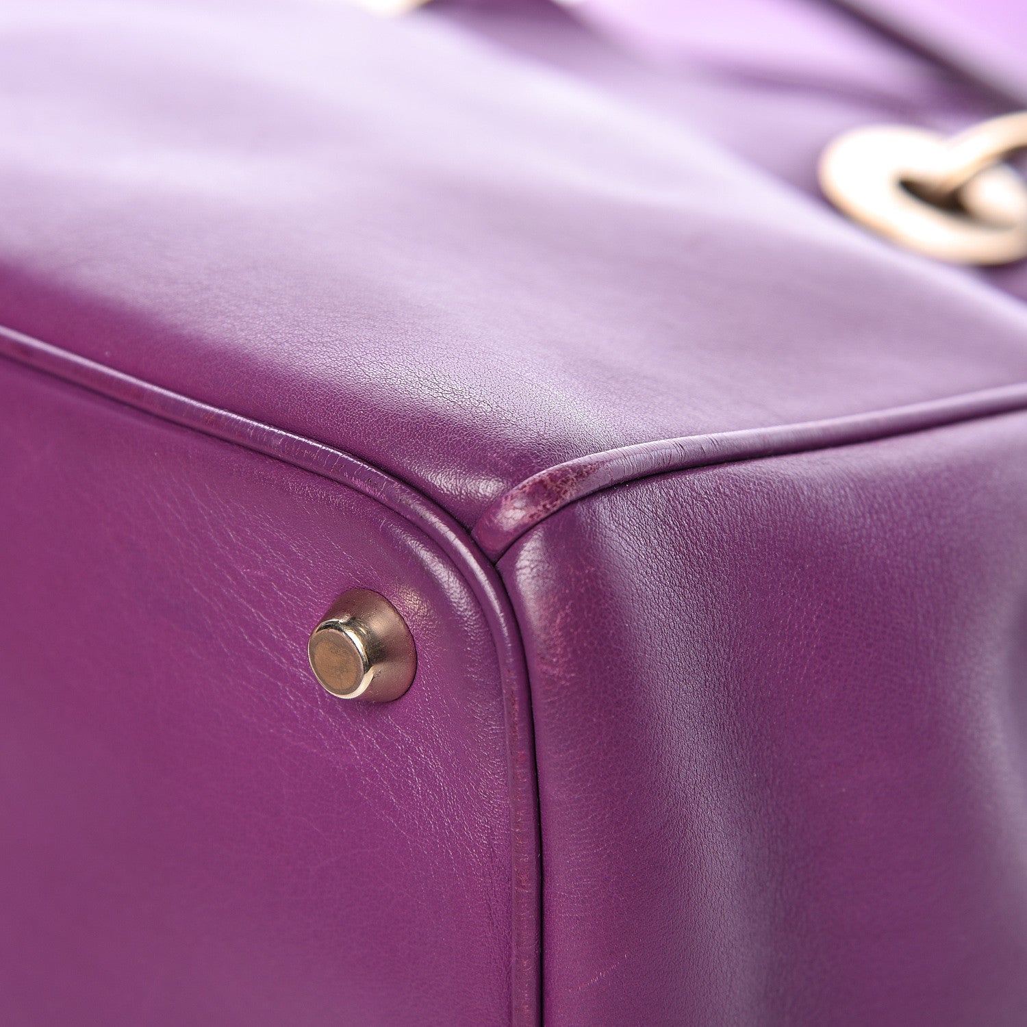 Christian Dior Smooth Calfskin Medium Diorissimo Tote Purple 11 of 17