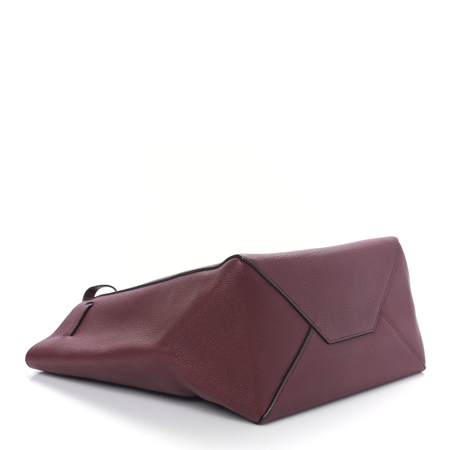 Celine Soft Grained Calfskin Small Belt Cabas Phantom Burgundy 4 of 10