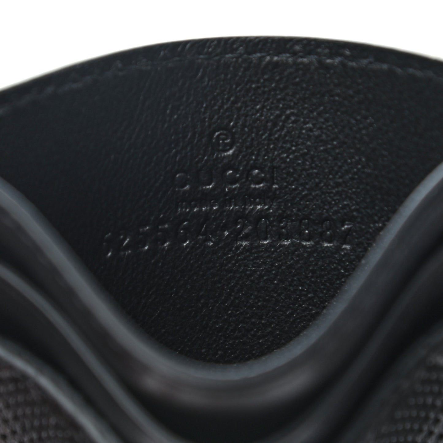 Calfskin GG Tennis Embossed Card Holder Black