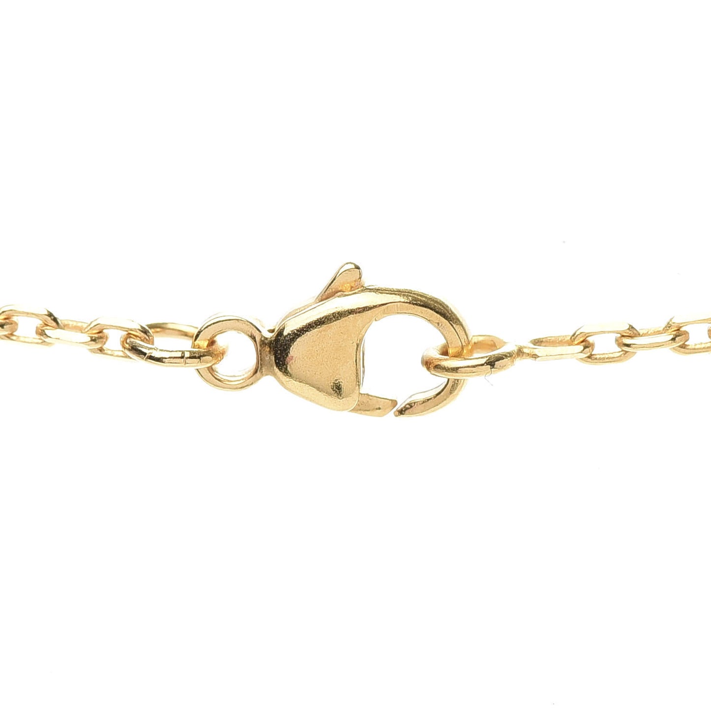 Lacquered Gold Pop H Pendant Necklace Framboise