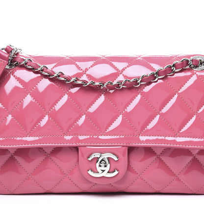 Chanel Patent Quilted Large Coco Shine Flap Pink 10 of 10
