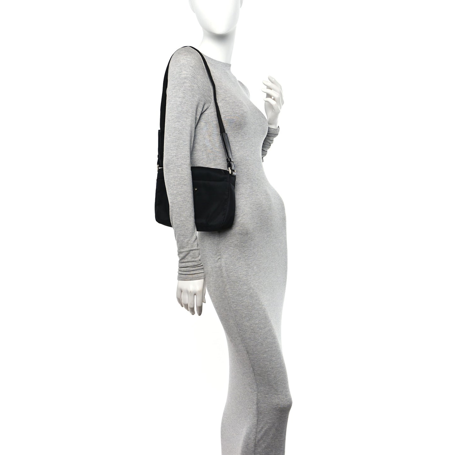 Tessuto Nylon Shoulder Bag Black