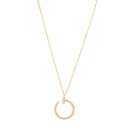 Cartier 18K Pink Gold Diamond Juste Un Clou Pendant Necklace 1 of 5