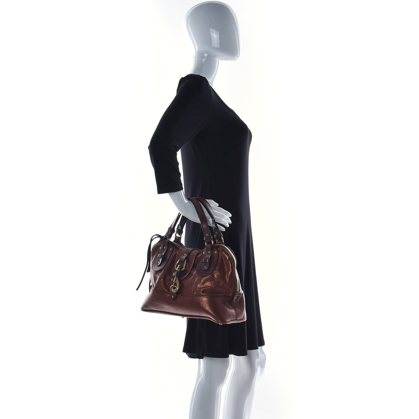 Metallic Calfskin Kerala Tote Bronze