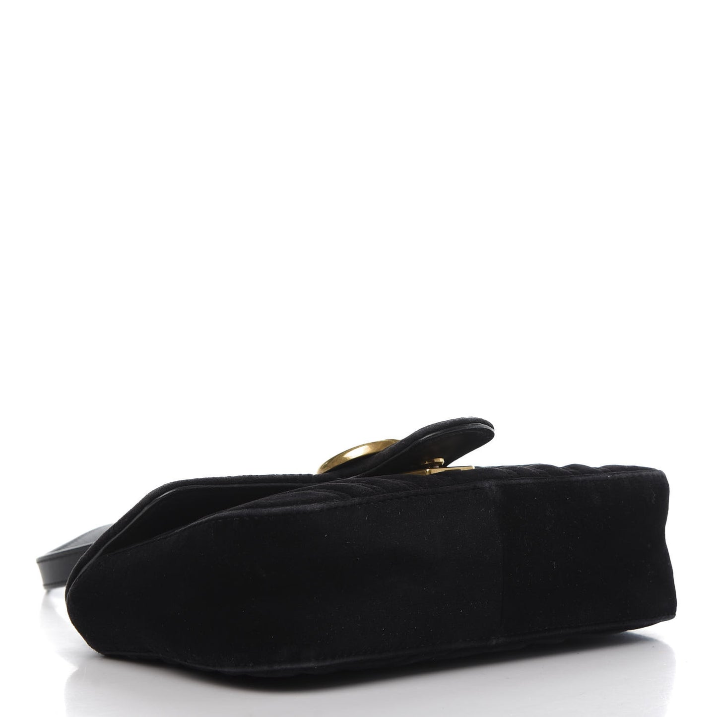 Velvet Matelasse Mini GG Marmont Shoulder Bag Black