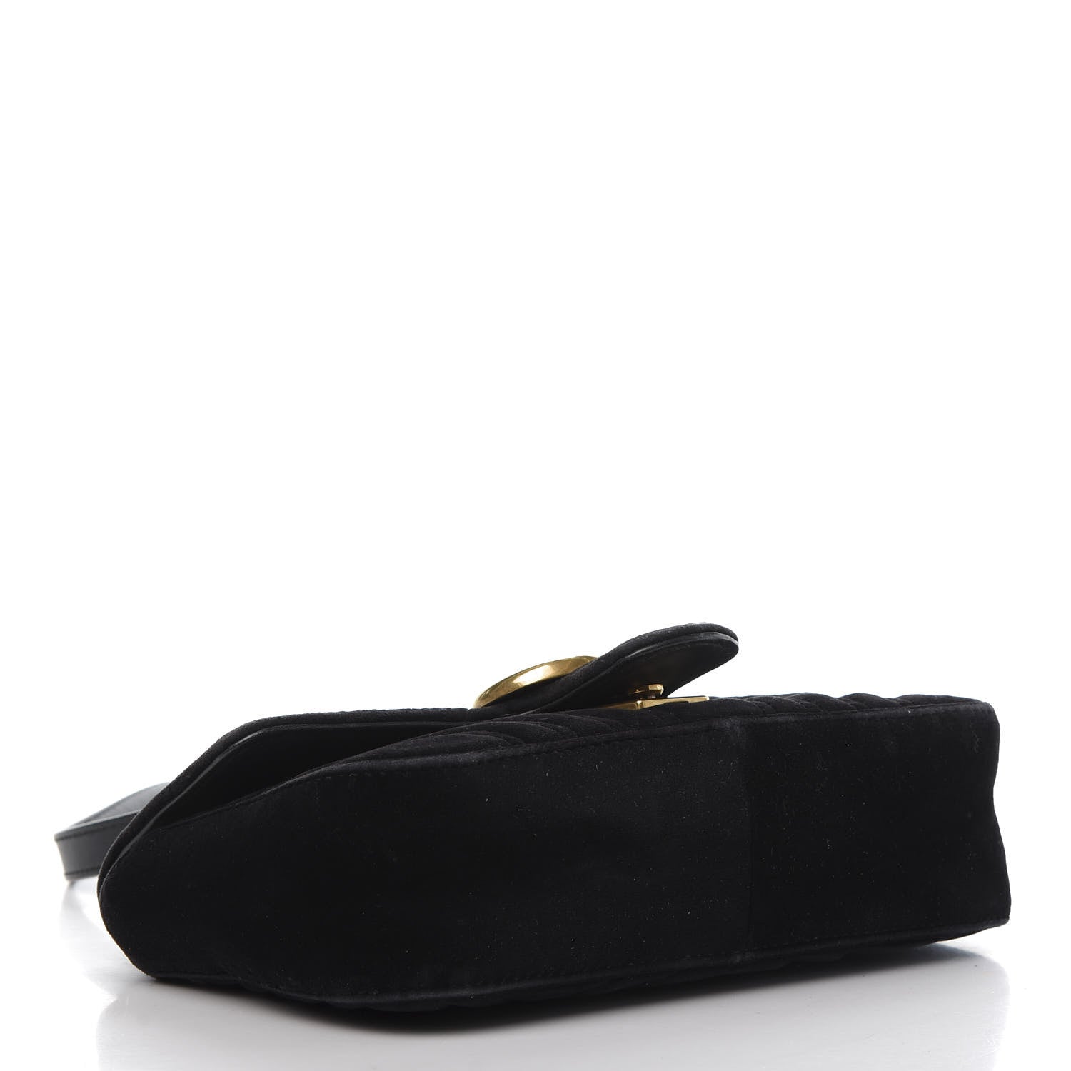 Gucci Velvet Matelasse Mini GG Marmont Shoulder Bag Black 5 of 19