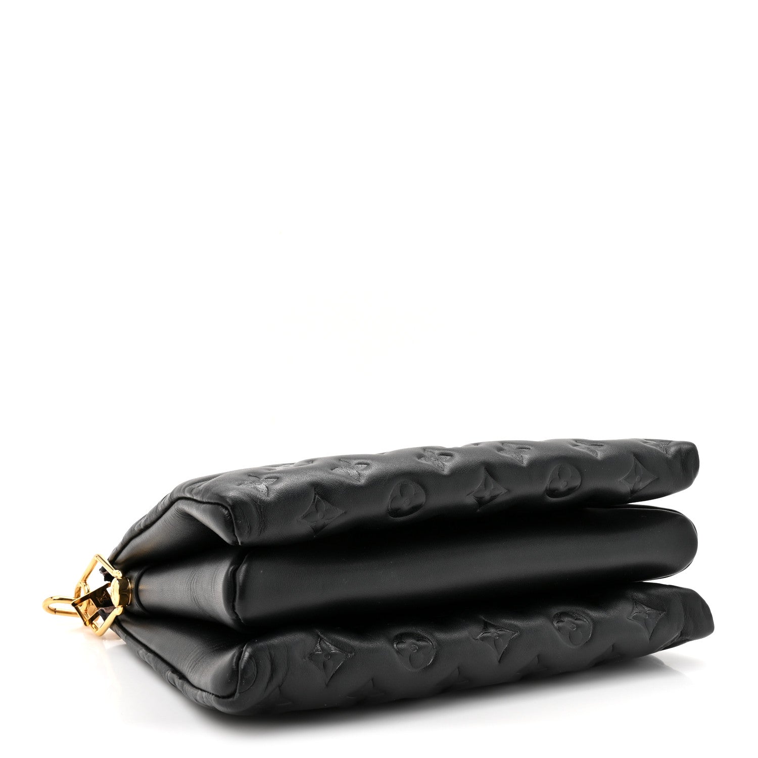 Louis Vuitton Lambskin Embossed Monogram Coussin PM Black 4 of 11