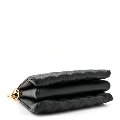 Louis Vuitton Lambskin Embossed Monogram Coussin PM Black 4 of 11