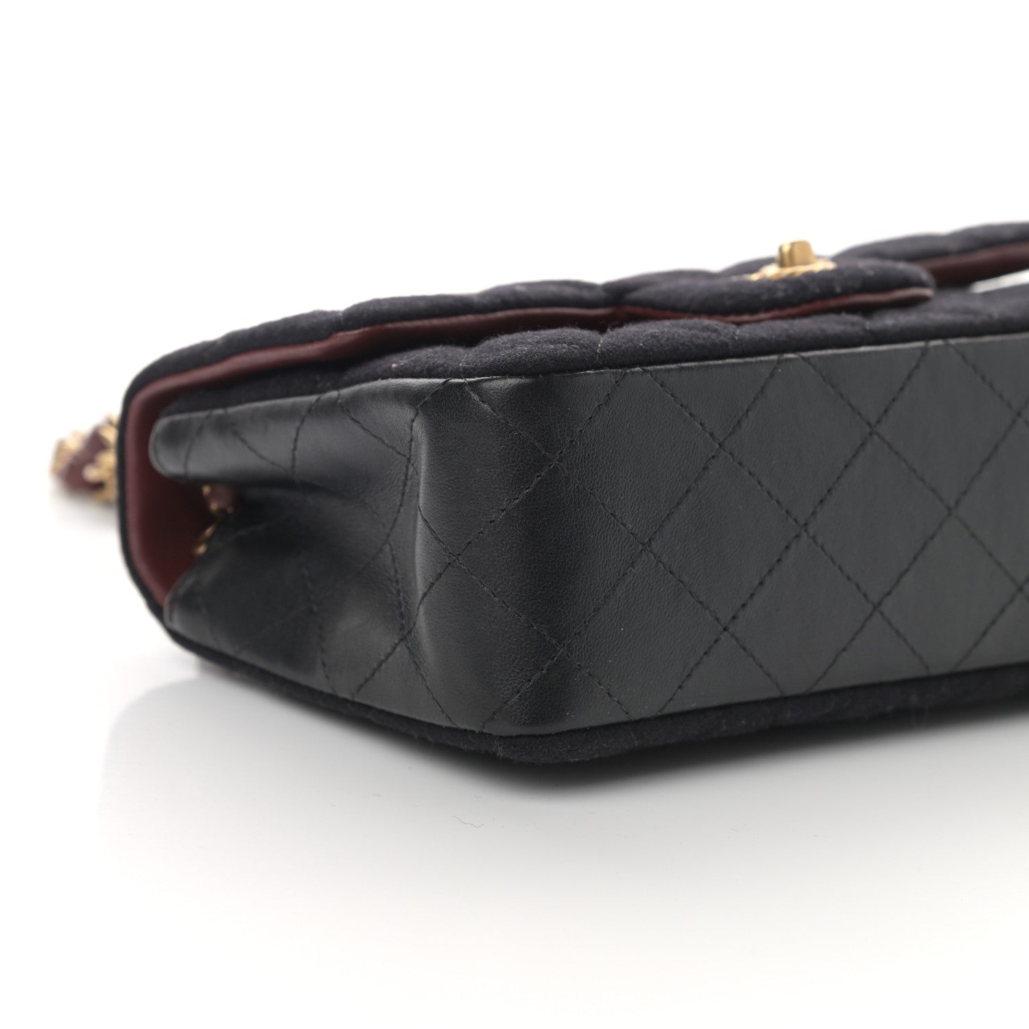 Chanel Felt Quilted Paris-Hamburg Charms Mini Rectangular Flap Dark Navy 8 of 12