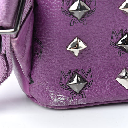 MCM Visetos Studded Medium Stark Backpack Purple 13 of 21