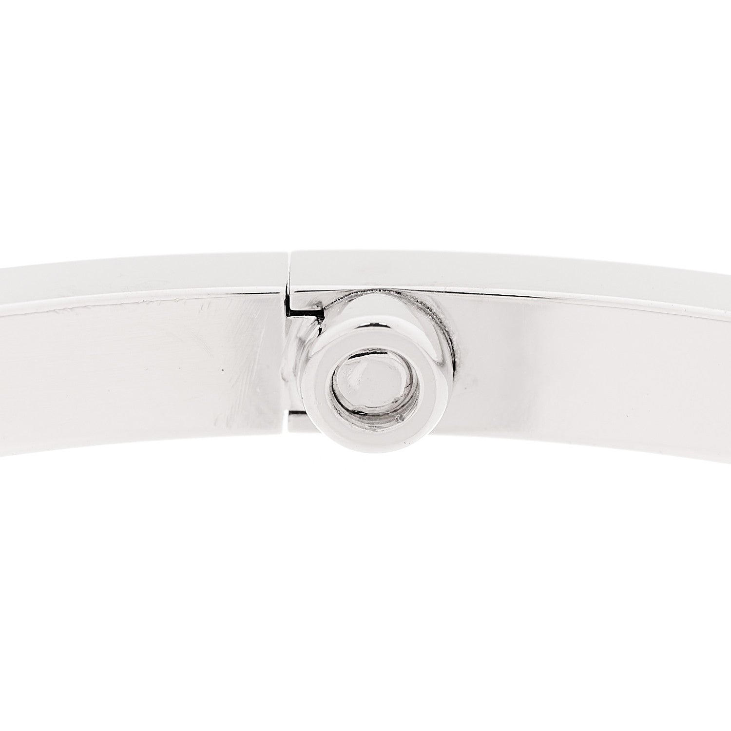 Cartier 18K White Gold 10 Diamond Small LOVE Bracelet 18 7 of 9