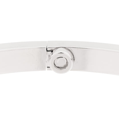 Cartier 18K White Gold 10 Diamond Small LOVE Bracelet 18 7 of 9