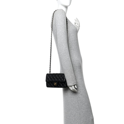 Chanel Lambskin Quilted Mini Rectangular Flap Black 2 of 10