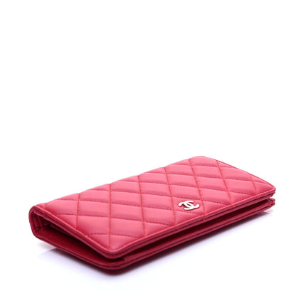 Chanel Lambskin Quilted Yen Wallet Fuchsia 4 of 12