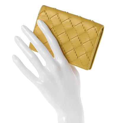Bottega Veneta Nappa Intrecciato Zig Zag Card Holder Yellow 2 of 8