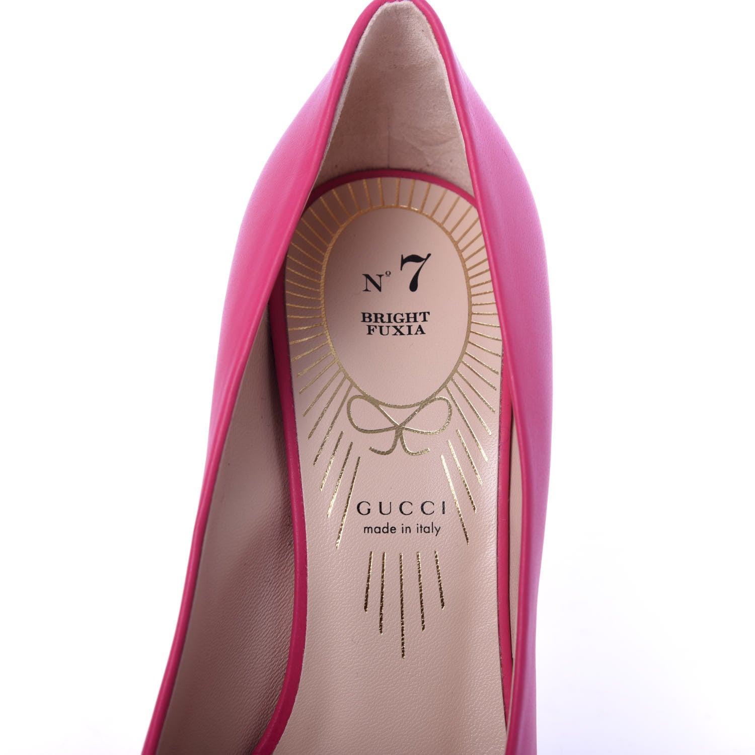 Gucci Nappa Bow High Heel Pumps 36 Bright Fuxia 8 of 10