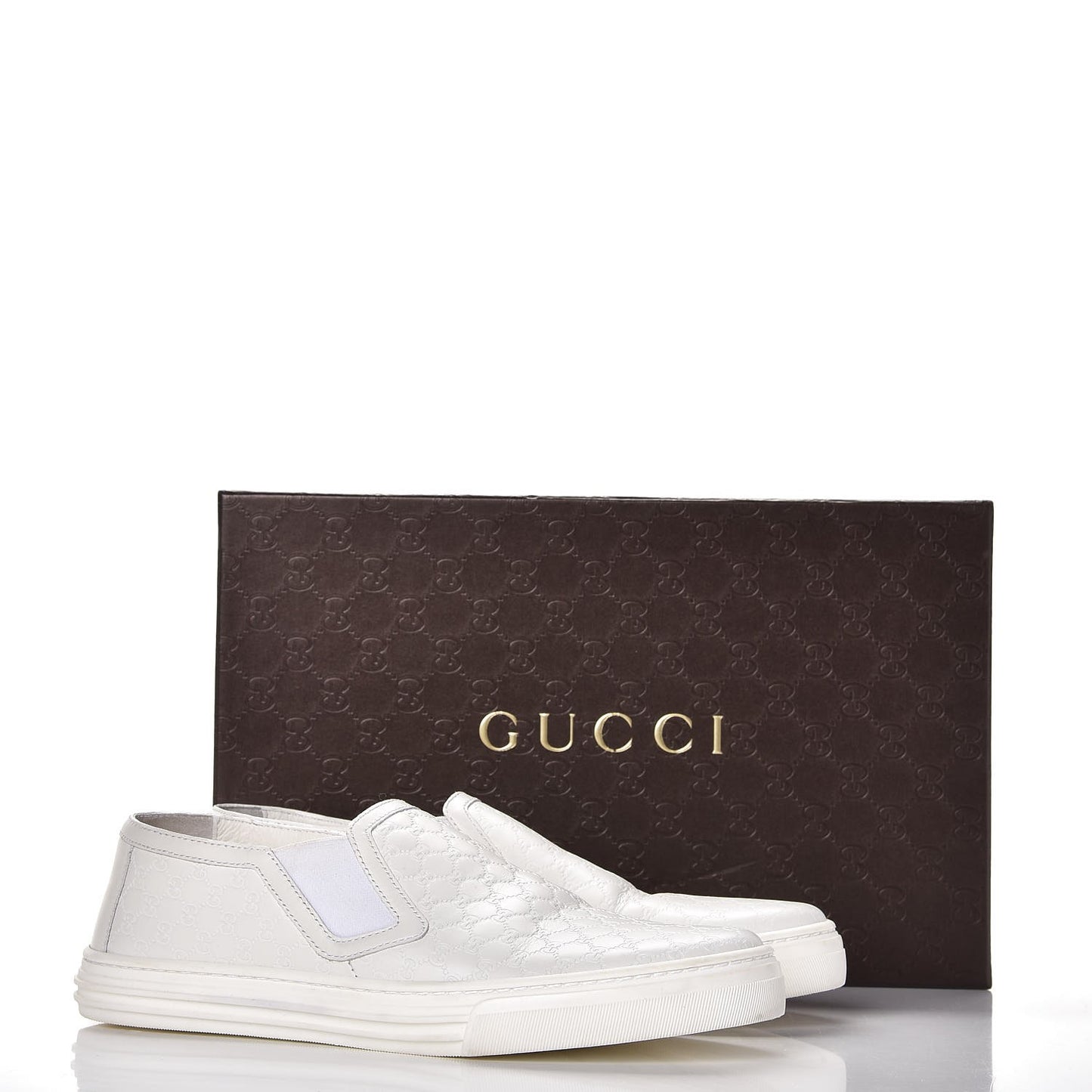Microguccissima Slip On Sneakers 37 White