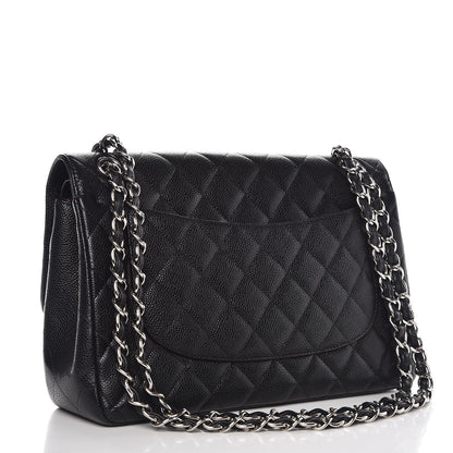 Chanel Caviar Quilted Jumbo Double Flap Black 4 of 10