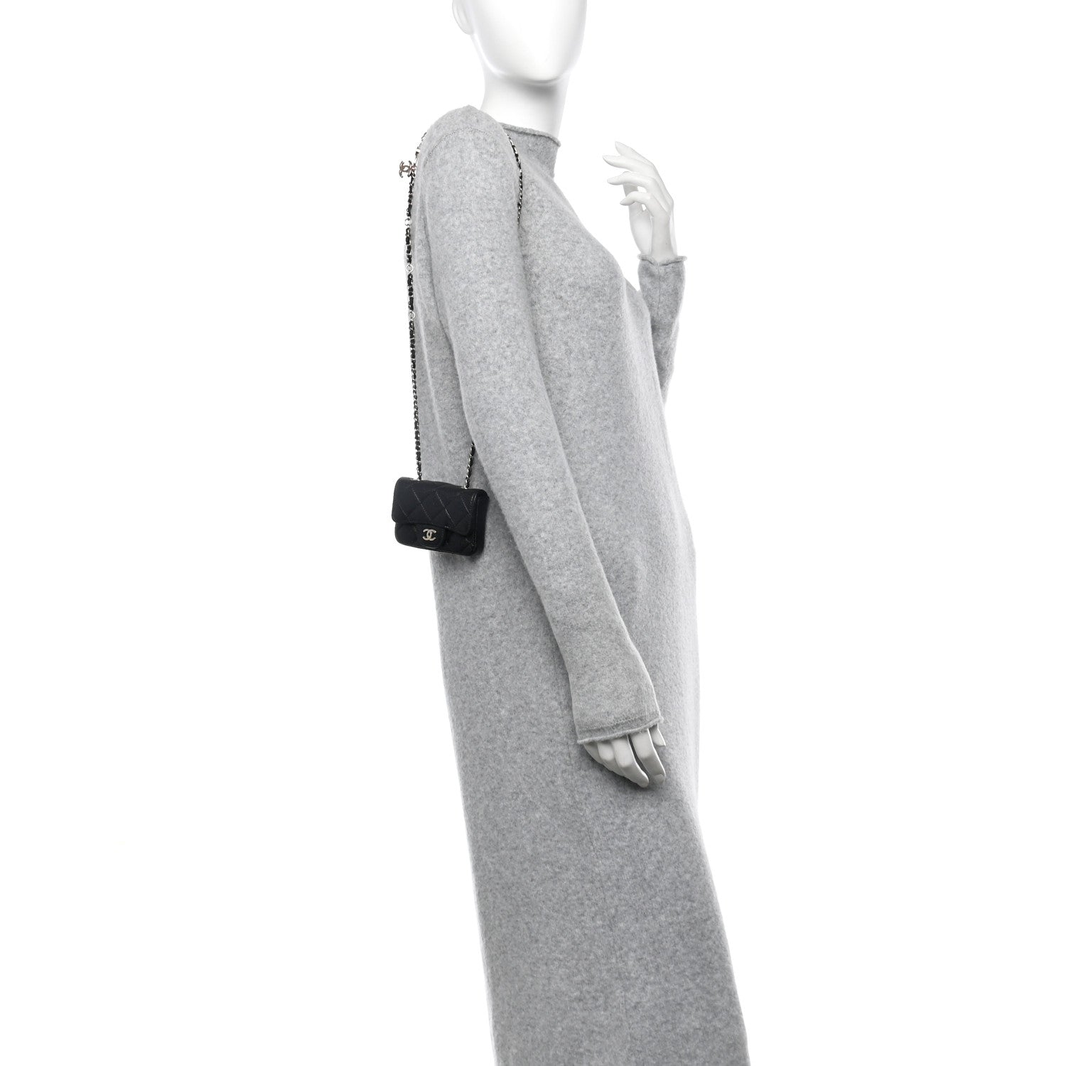 Chanel Caviar Quilted Mini Chain Belt Bag Black 2 of 11