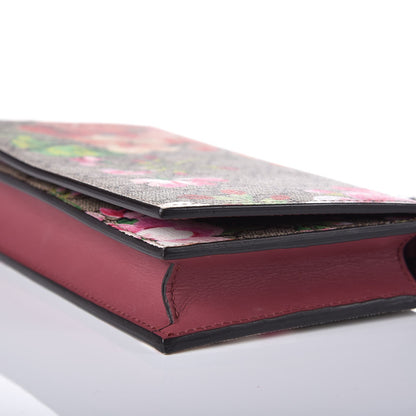 Gucci GG Supreme Monogram Blooms Chain Wallet Beige Multicolor Dry Rose 10 of 11