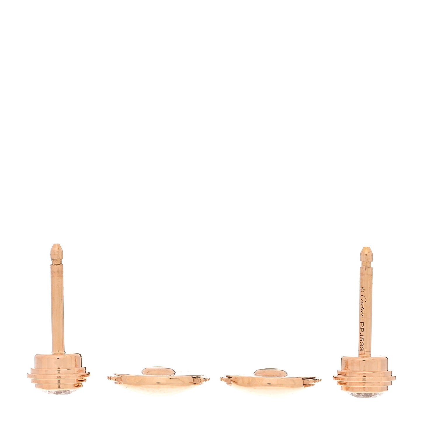 18K Pink Gold Diamond MM D'Amour Earrings
