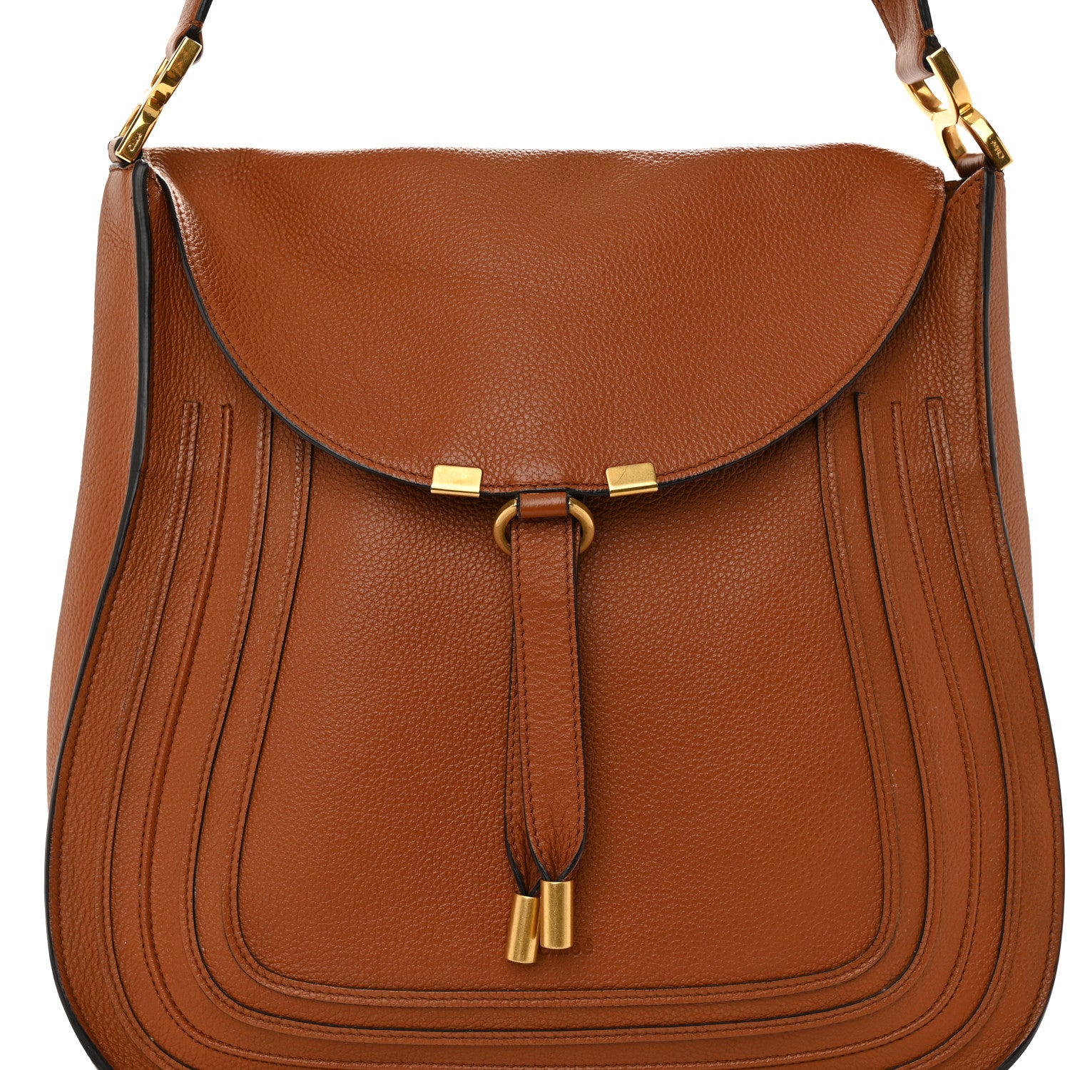 Chloe Calfskin Marcie Hobo Tote Tan 8 of 11