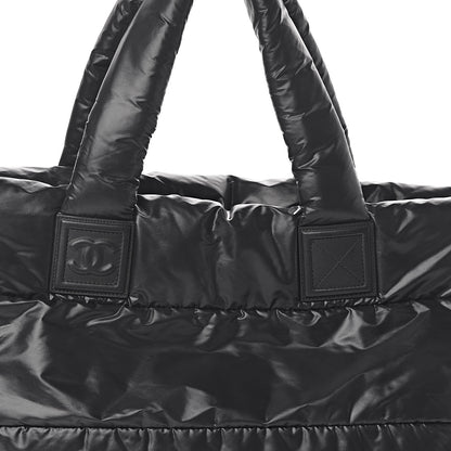 Chanel Nylon Quilted Medium Coco Cocoon Reversible Tote Black 16 of 17