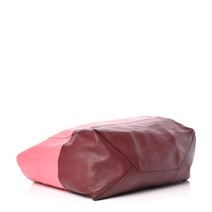 Celine Lambskin Horizontal Bi-Color Cabas Pink Rust 4 of 20