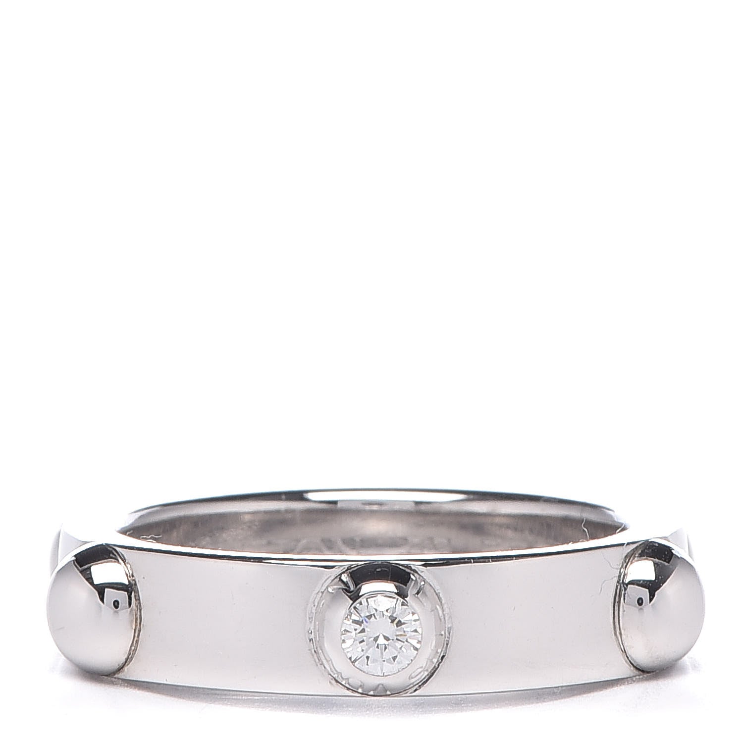 Louis Vuitton 18K White Gold Diamond Bague Clous Ring 53 6.25 1 of 5