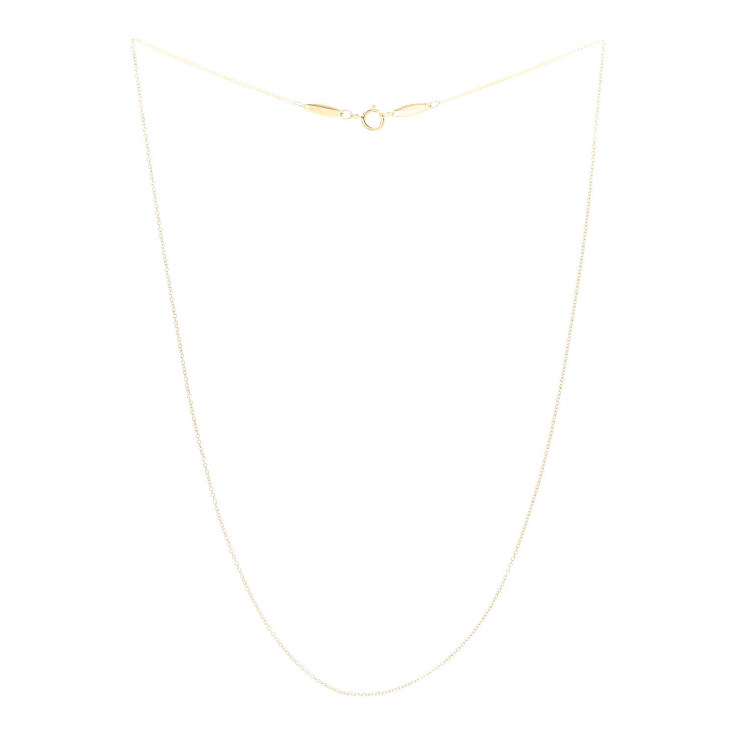 18K Yellow Gold Small Chain Necklace 18"
