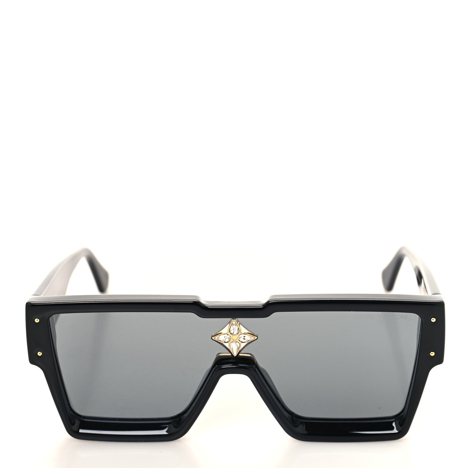 Louis Vuitton Acetate Swarovski Crystal Cyclone Sunglasses Z1578W Black 3 of 7