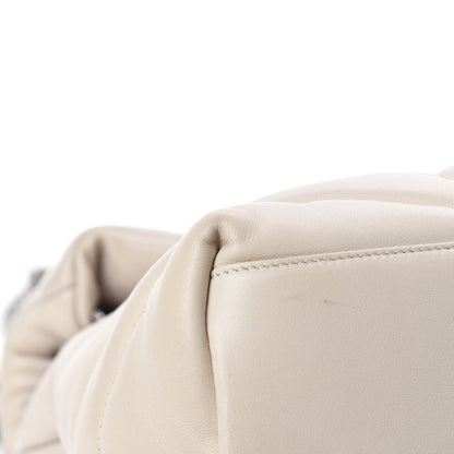 Saint Laurent Lambskin Quilted Medium Loulou Puffer Monogram Chain Satchel Crema Soft 8 of 15