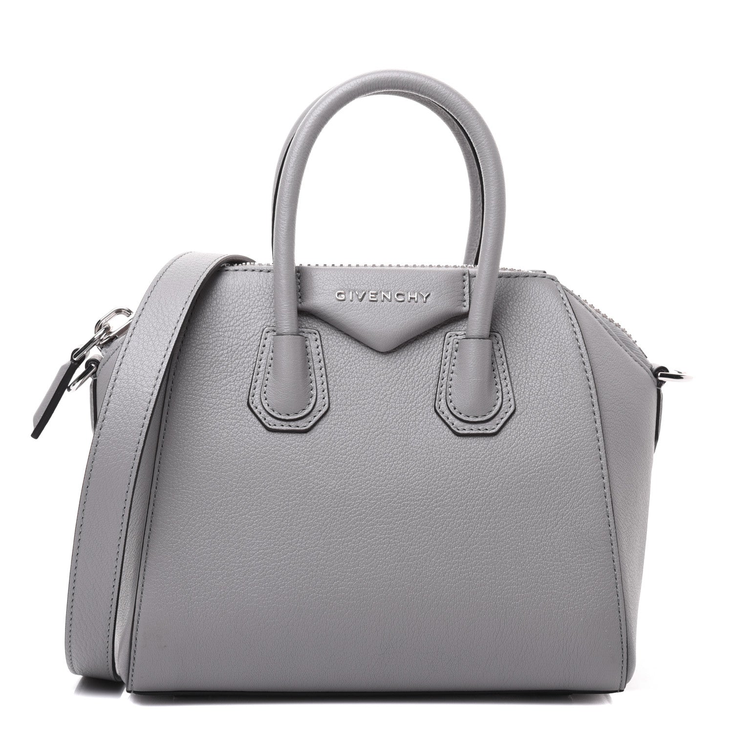 Givenchy Sugar Goatskin Mini Antigona Pearl Grey 1 of 23