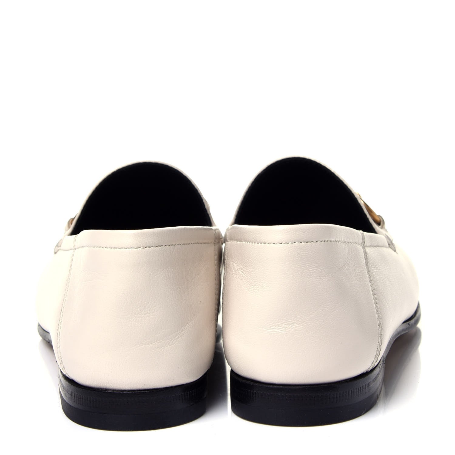 Gucci Lambskin Womens Brixton Horsebit Loafers 35 Mystic White 5 of 10