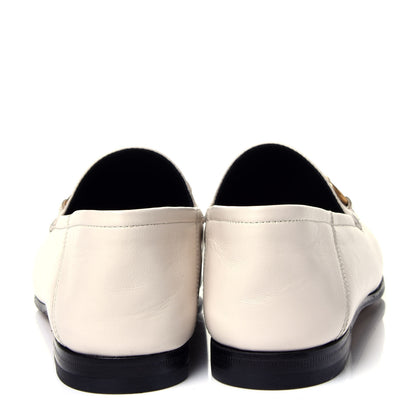 Gucci Lambskin Womens Brixton Horsebit Loafers 35 Mystic White 5 of 10