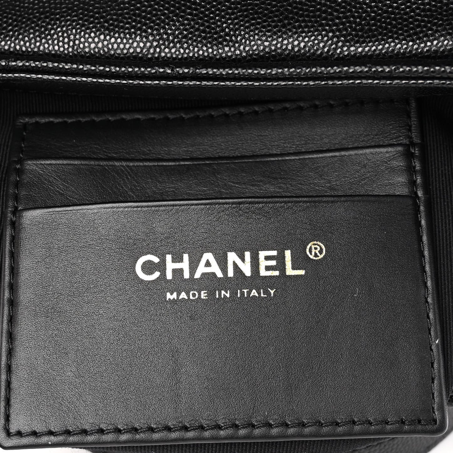 Caviar Quilted Handy Box Vanity Case Black