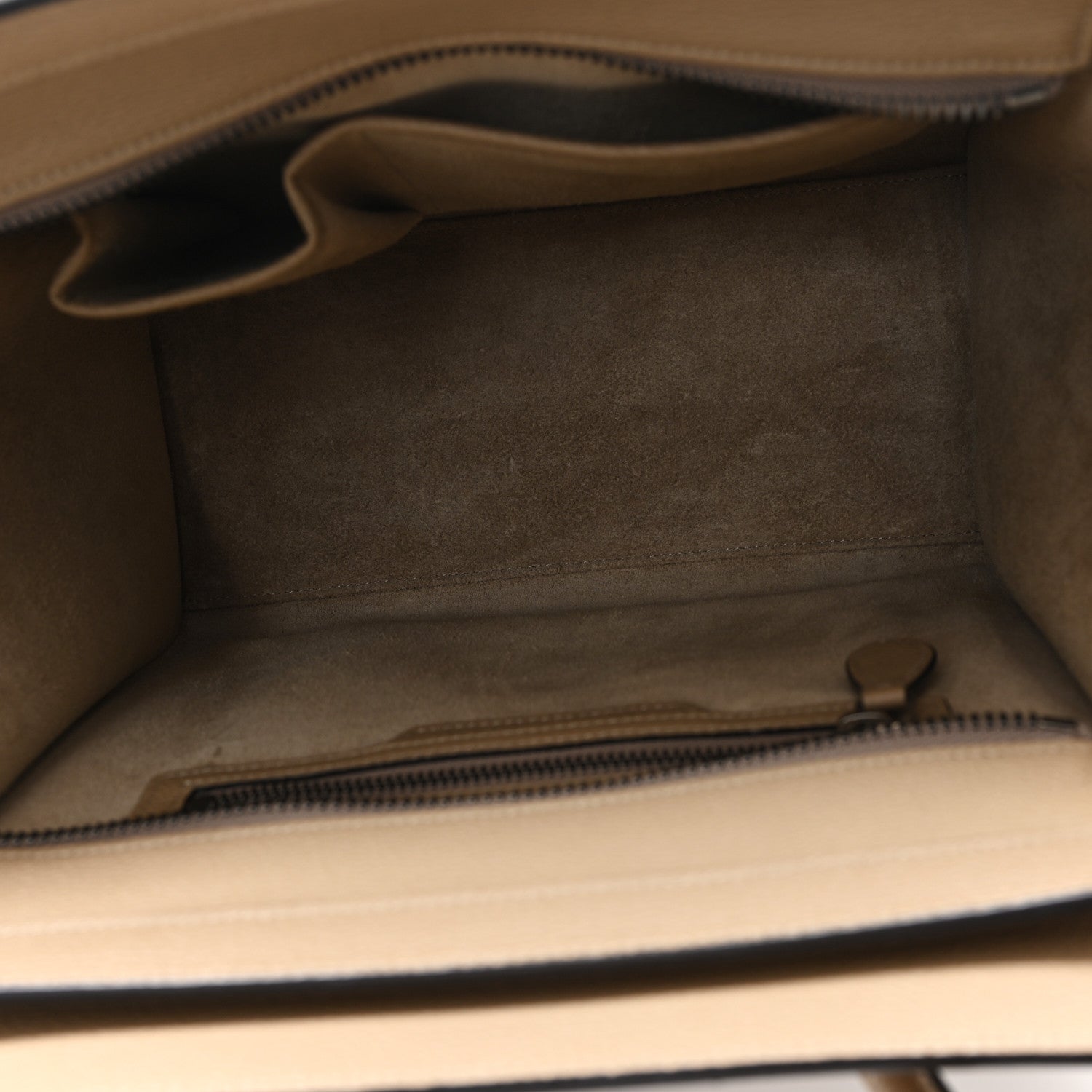 Celine Drummed Calfskin Micro Luggage Dune 5 of 11