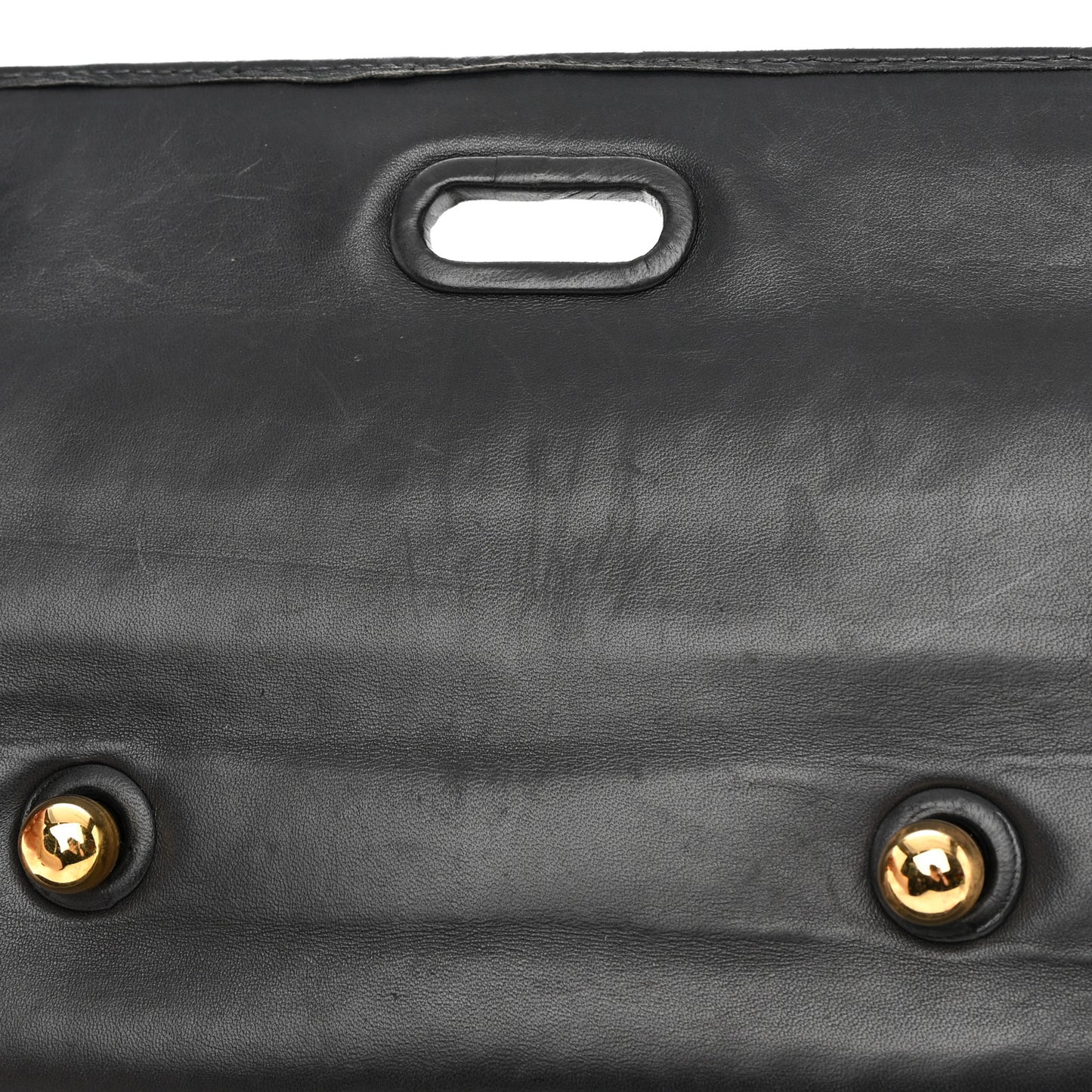 Nappa Intrecciato Top Handle Bag Black
