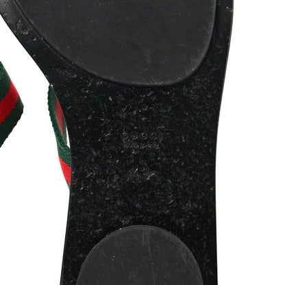Gucci Nylon Guccissima Web Womens Thong Sandals 42 Green Red Black 6 of 8