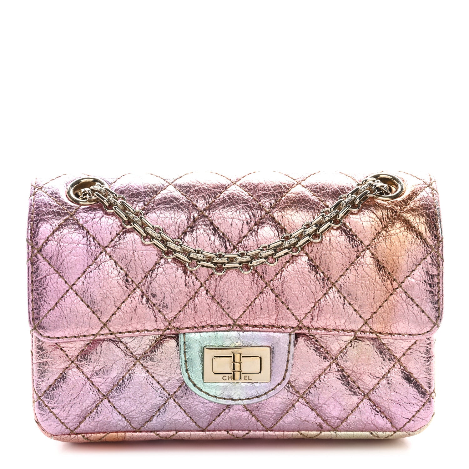 Chanel Metallic Goatskin Quilted Mini 2.55 Reissue Flap Multicolor 1 of 10