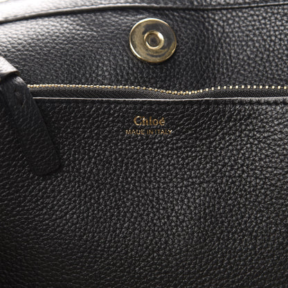 Chloe Grained Calfskin Suede Small Faye Tote Black 9 of 10