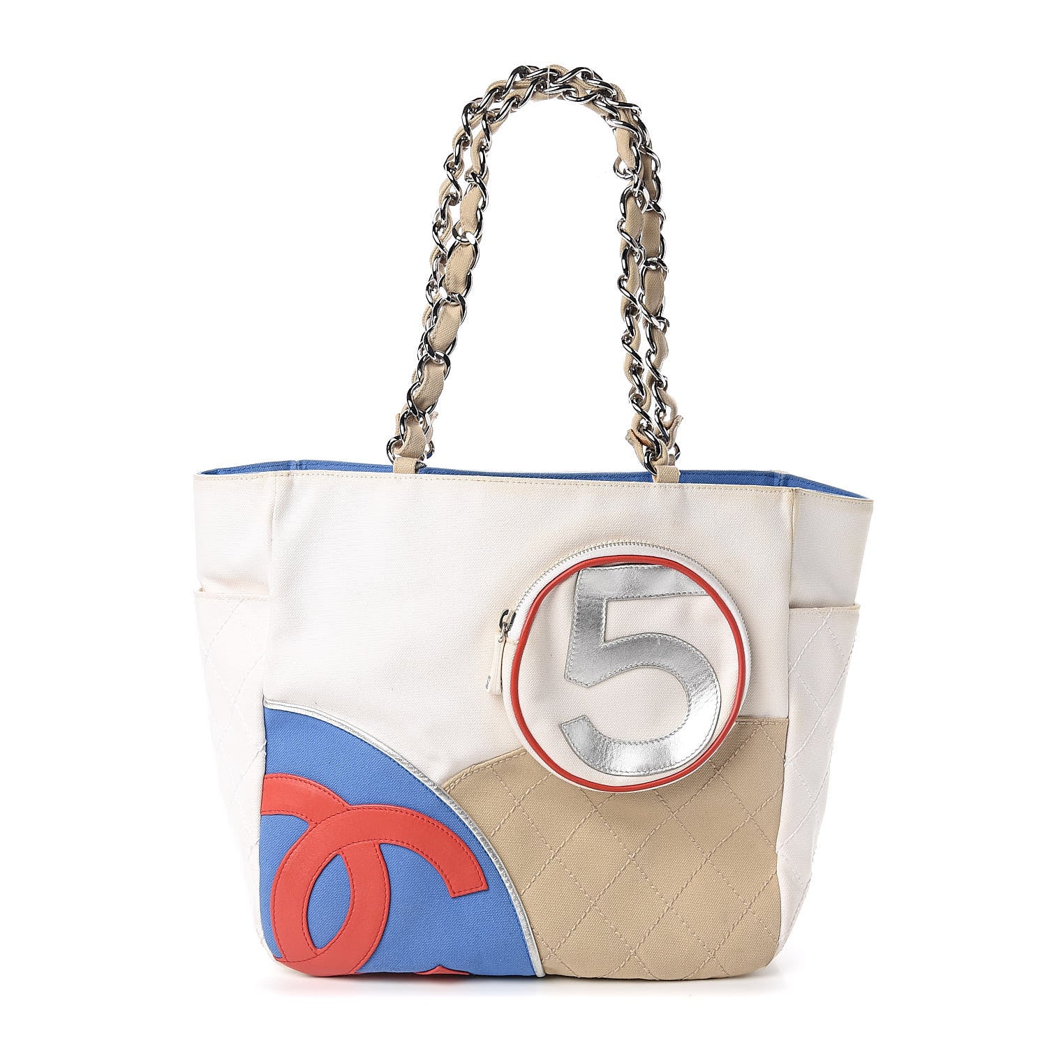 Chanel Canvas Quilted N°5 Shopping Tote Beige 1 of 11