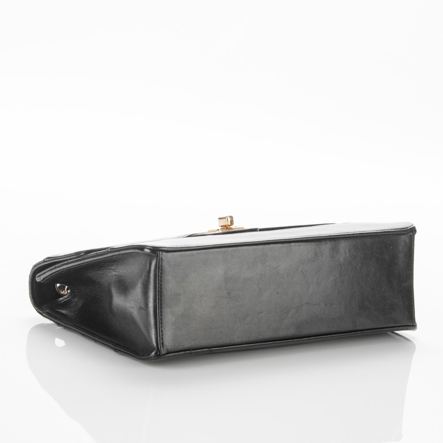 Lambskin Quilted Medium Single Flap Black