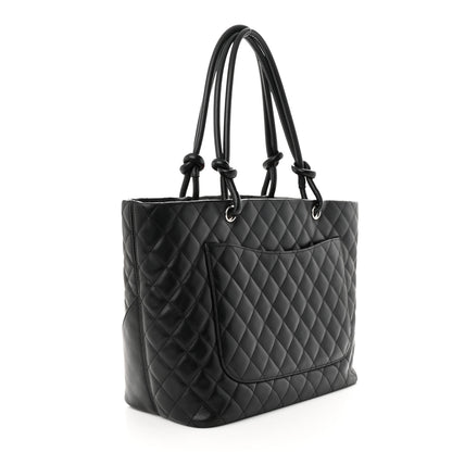 Chanel Calfskin Quilted Large Cambon Tote Black 3 of 12