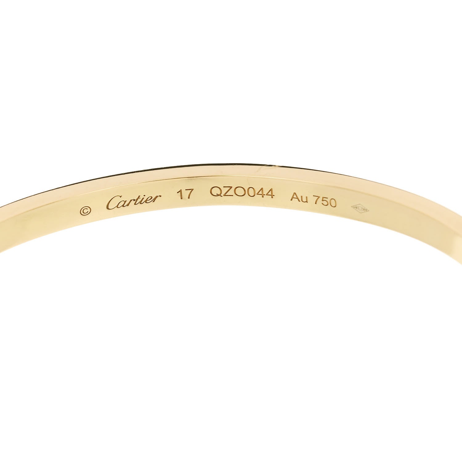 Cartier 18K Yellow Gold 6 Diamond Small LOVE Bracelet 17 6 of 9