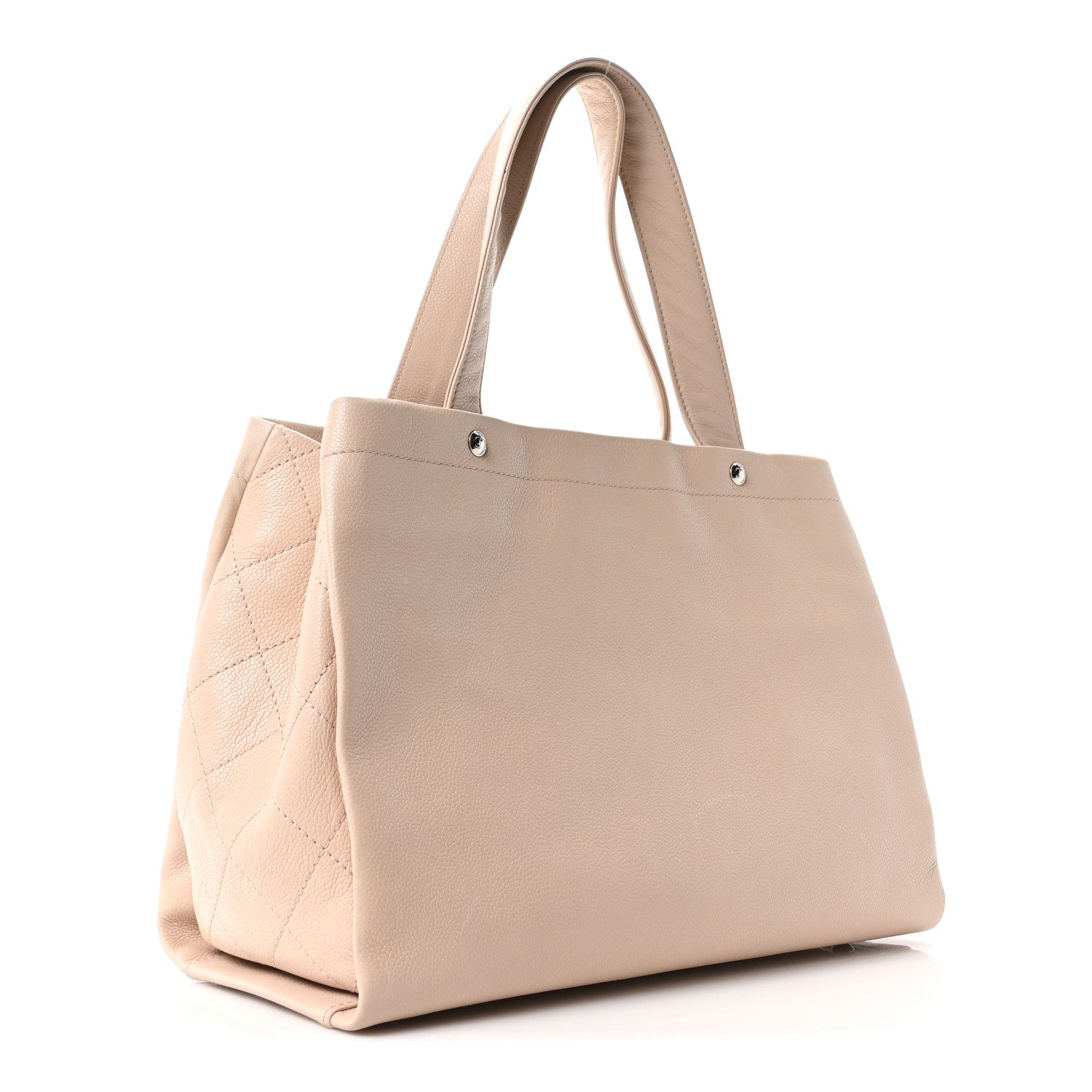 Chanel Caviar CC Tote Beige 3 of 10