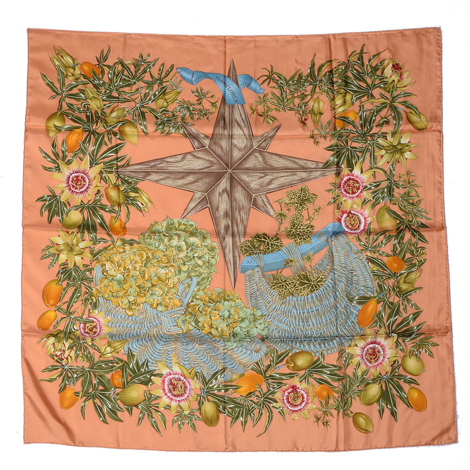 Hermes Silk Passiflores Scarf 90 2 of 4