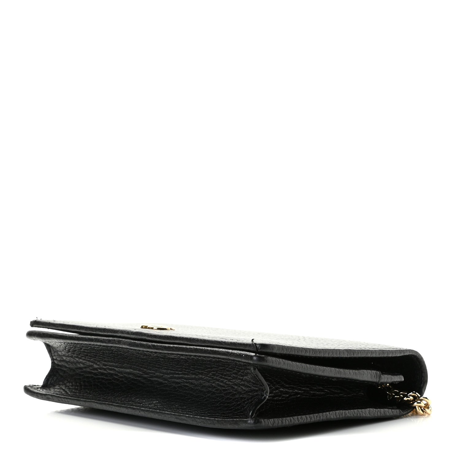 Gucci Calfskin Mini GG Marmont Chain Wallet Black 5 of 8