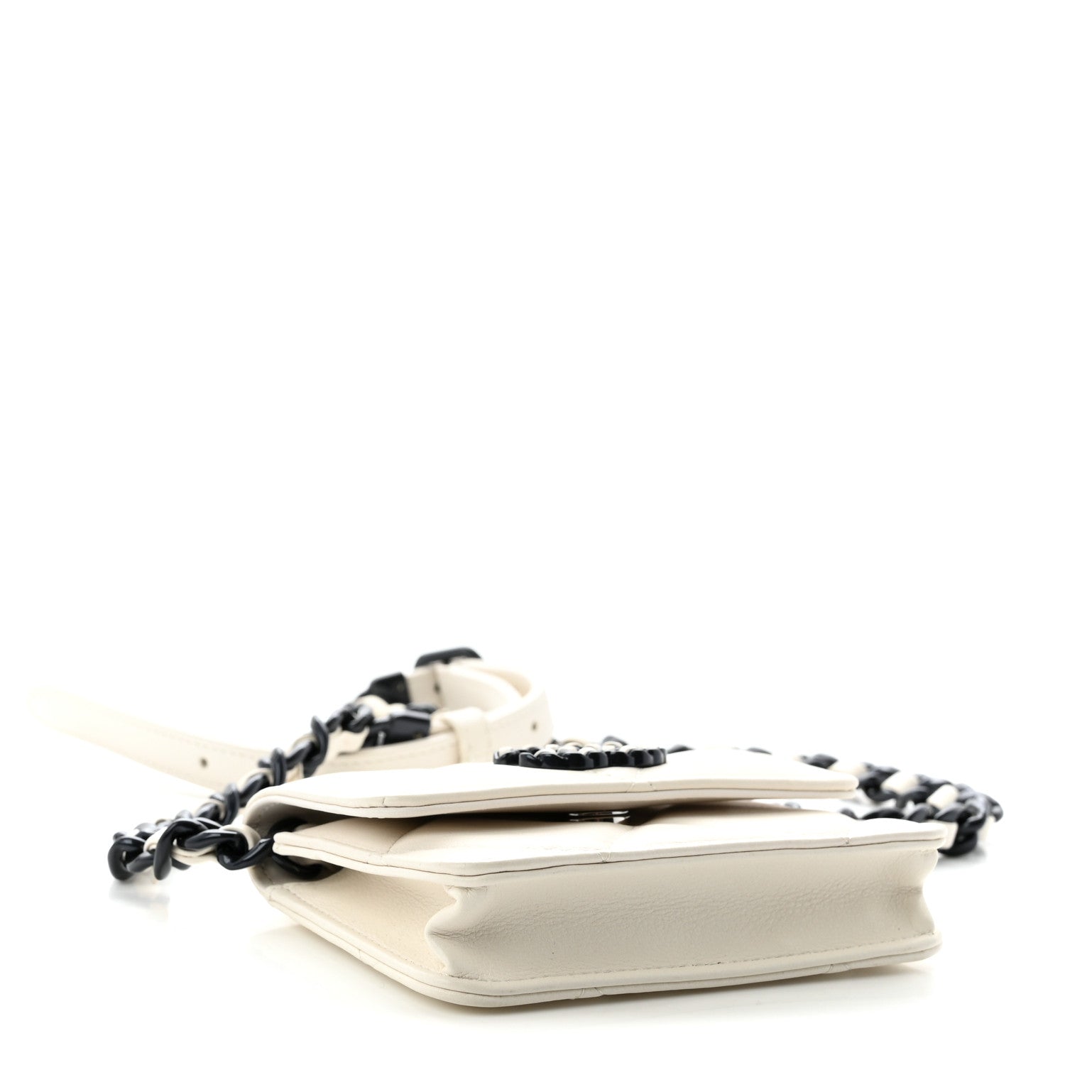 Chanel Caviar Quilted My Everything Belt Flap Card Holder White 4 of 11